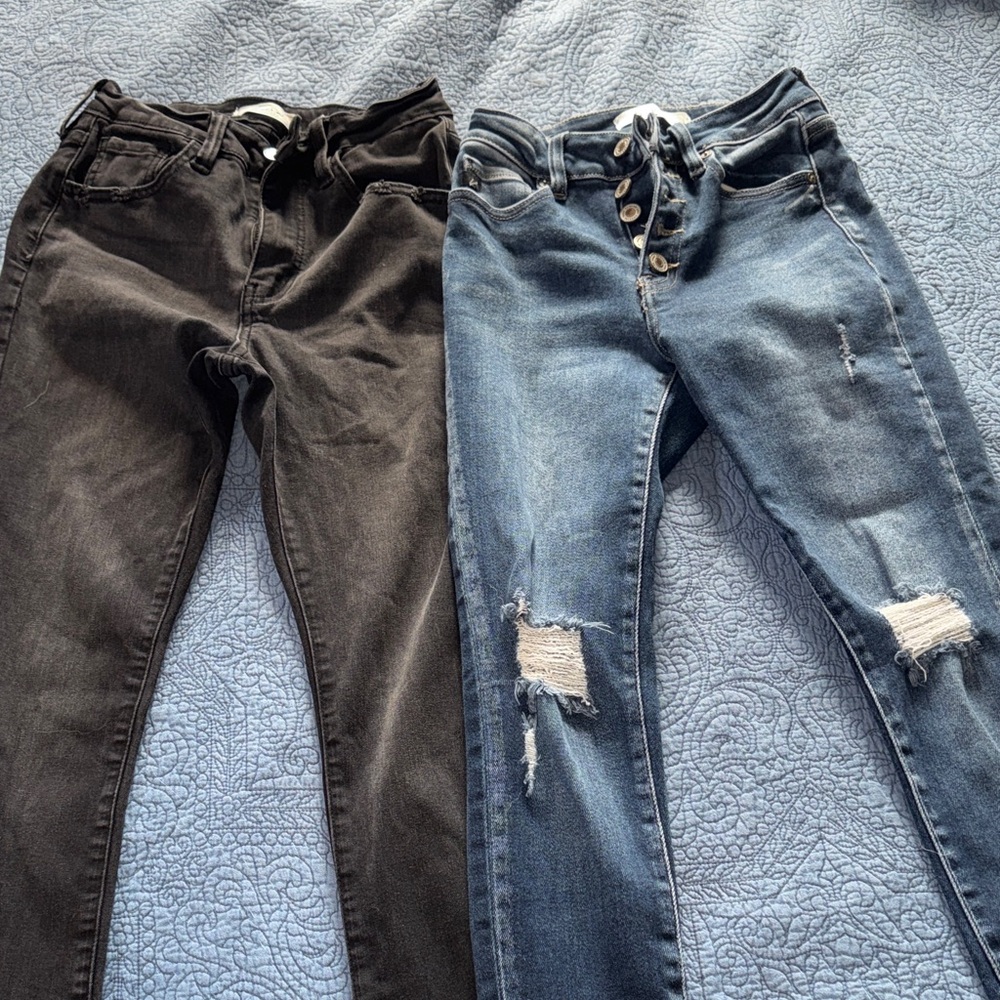 KanCan Black and Blue Skinny Jeans